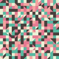 Vintage seamless pattern with rectangles and triangles