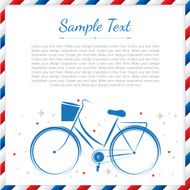 Bicycle Vector Postcard