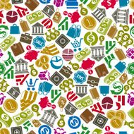 Shopping icons vector set shopping theme symbols