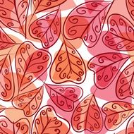 Autumn leaves seamless background vector pattern N2