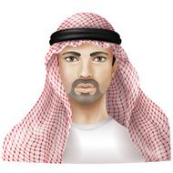Man dressed in keffiyeh