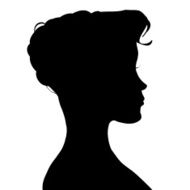 Vector silhouette of a woman N934