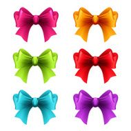 Set of holiday ribbon with bow