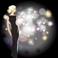 Women in evening dresses - Illustration