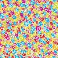 Colorful curls seamless pattern vector background