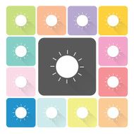 Sun Icon color set vector illustration