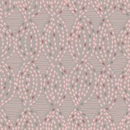 Seamless pattern with abstract leaves raindrops in a retro style