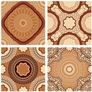squared backgrounds - seamless patterns in brown chocolate colors