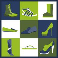Footwear elements icons set Easily edited N2