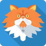Vector Persian Cat icon flat design N2