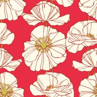 Floral seamless pattern with poppies N4