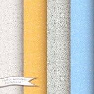 Decorative ornamental seamless patterns set