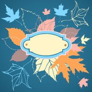 Decorative frame with falling leaves N2