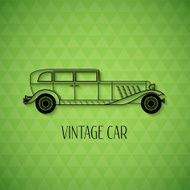 Retro car vintage outline style N6
