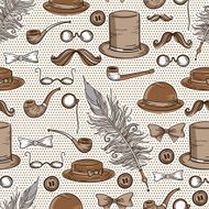 Retro gentleman elements pattern N4