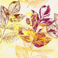 Beautiful seamless wallpaper pattern with autumn leafs