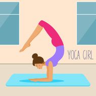 Girl practicing yoga N2