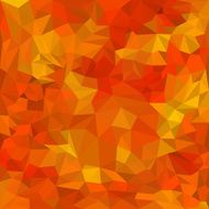 Blended bright orange colored polygonal abstract geometric background