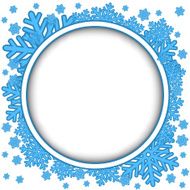 Frame with blue snowflakes