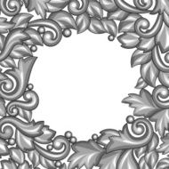 Background with baroque ornamental floral silver elements N2