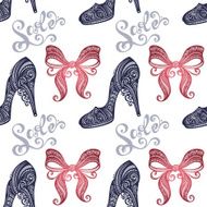Seamless Sale Pattern with Shoes