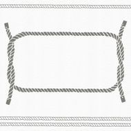 Nautical card with frame and ropes