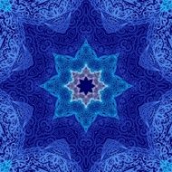 Seamless laced pattern with stars