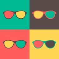 set of sunglasses in retro style