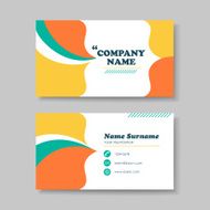 vector business card design template of orange