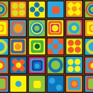 multicolor geometric ornament seamless pattern N4
