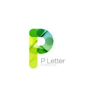 Minimal P font or letter icon design N24