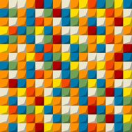 Colored mosaic seamless pattern
