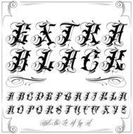 Extra Black Lettering