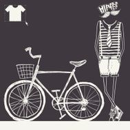 Hipster Background In Retro Style N12