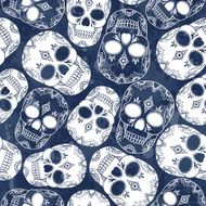 vector pattern with skulls N13