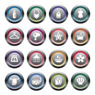 Beauty and Cosmetic Icons in Circle Shape