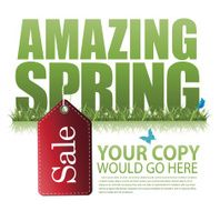 Amazing spring sale marketing template