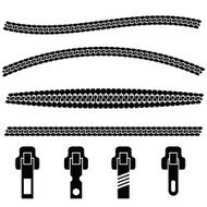 silhouettes of zipper