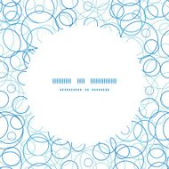 Vector abstract blue circles circle frame seamless pattern background