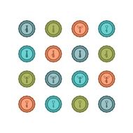 Retro Tie Badges