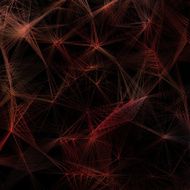 abstract red line shape with black background