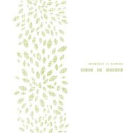 Vector green leaves explosion textile texture vertical frame seamless pattern