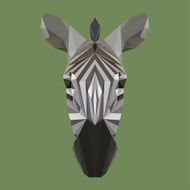 Polygonal zebra abstract geometric background