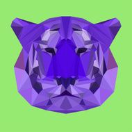 bright colored polygonal abstract geometric tiger background