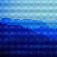 abstract blue mosaic check mountain pattern background