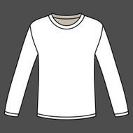 Black long-sleeved T-shirt template N3