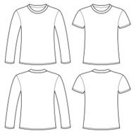 Long-sleeved T-shirt and template N4