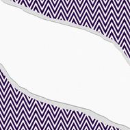 Purple and White Chevron Zigzag Frame with Torn Background