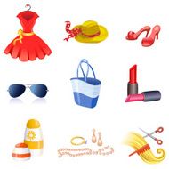 Women&#039;s accessories icons