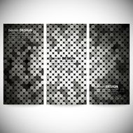 Set of vertical banners Background vector with shiny silver paillettes